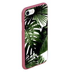Чехол iPhone 7/8 матовый Джунгли, цвет: 3D-малиновый — фото 2