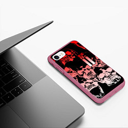 Чехол iPhone 7/8 матовый The Last of Us 2, цвет: 3D-малиновый — фото 2