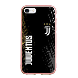 Чехол iPhone 7/8 матовый JUVENTUS, цвет: 3D-светло-розовый