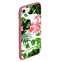 Чехол iPhone 7/8 матовый ЛЕТО ТЕКСТУРА, цвет: 3D-малиновый — фото 2