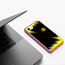 Чехол iPhone 7/8 матовый BORUSSIA, цвет: 3D-малиновый — фото 2