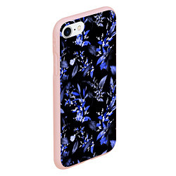 Чехол iPhone 7/8 матовый Ночные цветы, цвет: 3D-светло-розовый — фото 2