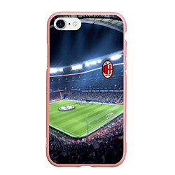 Чехол iPhone 7/8 матовый FC MILAN, цвет: 3D-светло-розовый