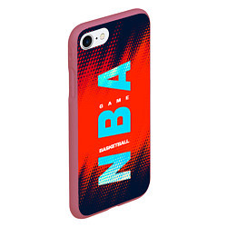 Чехол iPhone 7/8 матовый NBA, цвет: 3D-малиновый — фото 2