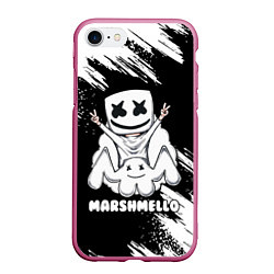 Чехол iPhone 7/8 матовый MARSHMELLO, цвет: 3D-малиновый