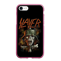 Чехол iPhone 7/8 матовый Slayer, цвет: 3D-малиновый