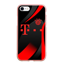 Чехол iPhone 7/8 матовый FC Bayern Munchen, цвет: 3D-светло-розовый