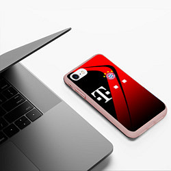 Чехол iPhone 7/8 матовый FC Bayern Munchen Форма, цвет: 3D-светло-розовый — фото 2