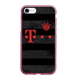 Чехол iPhone 7/8 матовый FC Bayern Munchen, цвет: 3D-малиновый