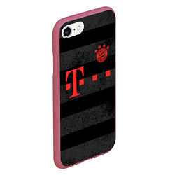Чехол iPhone 7/8 матовый FC Bayern Munchen, цвет: 3D-малиновый — фото 2