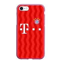 Чехол iPhone 7/8 матовый FC Bayern Munchen униформа, цвет: 3D-малиновый