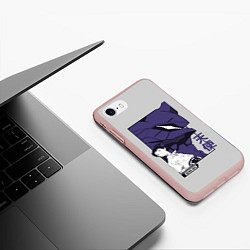 Чехол iPhone 7/8 матовый Синдзи Икари, цвет: 3D-светло-розовый — фото 2