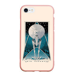 Чехол iPhone 7/8 матовый Star Trek, цвет: 3D-светло-розовый