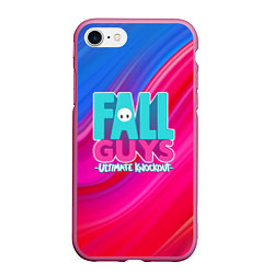 Чехол iPhone 7/8 матовый FALL GUYS: Ultimate Knockout, цвет: 3D-малиновый