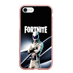 Чехол iPhone 7/8 матовый FORTNITE, цвет: 3D-светло-розовый