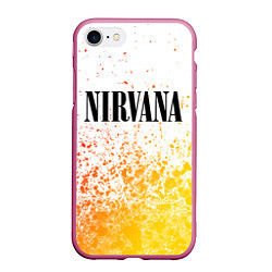 Чехол iPhone 7/8 матовый NIRVANA НИРВАНА, цвет: 3D-малиновый