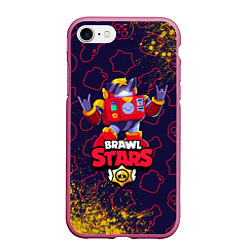 Чехол iPhone 7/8 матовый BRAWL STARS SURGE СУРЖ, цвет: 3D-малиновый