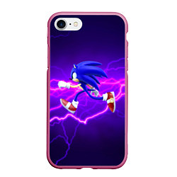 Чехол iPhone 7/8 матовый Sonic Storm, цвет: 3D-малиновый