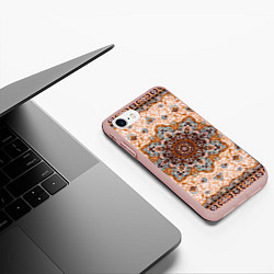 Чехол iPhone 7/8 матовый Старый ковер, цвет: 3D-светло-розовый — фото 2