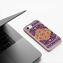 Чехол iPhone 7/8 матовый Ковер, цвет: 3D-светло-розовый — фото 2