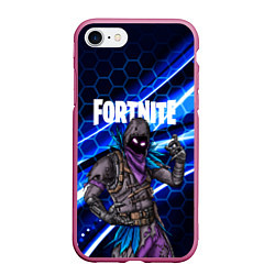 Чехол iPhone 7/8 матовый FORTNITE RAVEN, цвет: 3D-малиновый