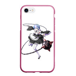 Чехол iPhone 7/8 матовый Re:Zero, цвет: 3D-малиновый