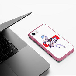 Чехол iPhone 7/8 матовый Re:Zero, цвет: 3D-малиновый — фото 2