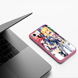 Чехол iPhone 7/8 матовый Date A Live, цвет: 3D-малиновый — фото 2