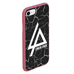 Чехол iPhone 7/8 матовый LINKIN PARK ЛИНКИН ПАРК, цвет: 3D-малиновый — фото 2