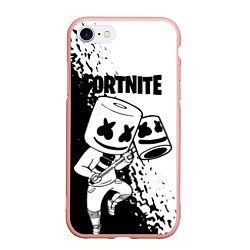 Чехол iPhone 7/8 матовый FORTNITE MARSHMELLO, цвет: 3D-светло-розовый