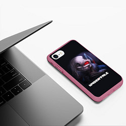 Чехол iPhone 7/8 матовый UNDERTALE, цвет: 3D-малиновый — фото 2