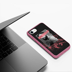 Чехол iPhone 7/8 матовый JONY цвета 3D-малиновый — фото 2