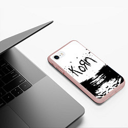 Чехол iPhone 7/8 матовый Korn, цвет: 3D-светло-розовый — фото 2