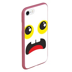 Чехол iPhone 7/8 матовый Испуганное лицо, цвет: 3D-малиновый — фото 2