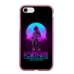 Чехол iPhone 7/8 матовый Fortnite, цвет: 3D-малиновый