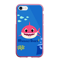 Чехол iPhone 7/8 матовый Mummy shark