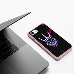 Чехол iPhone 7/8 матовый Watch Dogs Legion, цвет: 3D-светло-розовый — фото 2