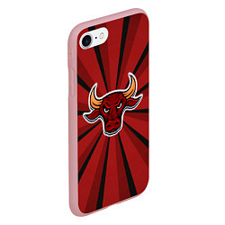 Чехол iPhone 7/8 матовый Красный бык, цвет: 3D-баблгам — фото 2
