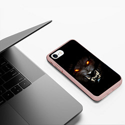 Чехол iPhone 7/8 матовый ВОЛЧИЙ ОСКАЛ, цвет: 3D-светло-розовый — фото 2
