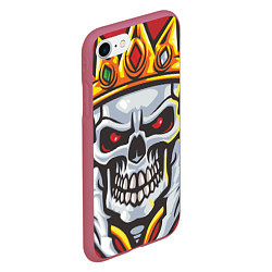 Чехол iPhone 7/8 матовый Мертвый король, цвет: 3D-малиновый — фото 2