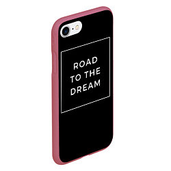 Чехол iPhone 7/8 матовый Road to the dream, цвет: 3D-малиновый — фото 2