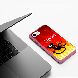 Чехол iPhone 7/8 матовый РАЗОЧАРОВАНИЕ ЛЮЦИ, цвет: 3D-малиновый — фото 2