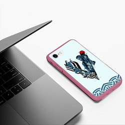 Чехол iPhone 7/8 матовый Викинги, цвет: 3D-малиновый — фото 2