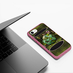 Чехол iPhone 7/8 матовый AbstractThings 3, цвет: 3D-малиновый — фото 2