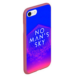 Чехол iPhone 7/8 матовый NO MANS SKY, цвет: 3D-малиновый — фото 2