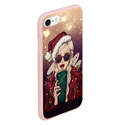 Чехол iPhone 7/8 матовый Снегурка, цвет: 3D-светло-розовый — фото 2