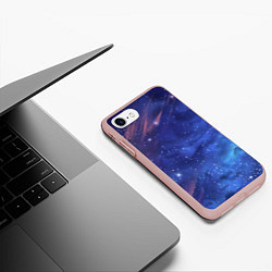 Чехол iPhone 7/8 матовый Звёздное небо, цвет: 3D-светло-розовый — фото 2
