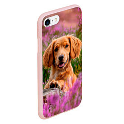 Чехол iPhone 7/8 матовый Dog, цвет: 3D-светло-розовый — фото 2