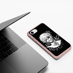 Чехол iPhone 7/8 матовый Ken and scolopendra, цвет: 3D-светло-розовый — фото 2