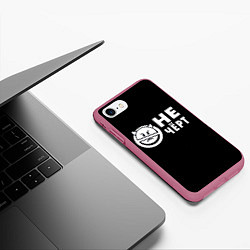 Чехол iPhone 7/8 матовый Не чёрт, цвет: 3D-малиновый — фото 2